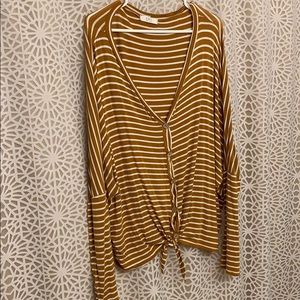 Mustard Striped Top